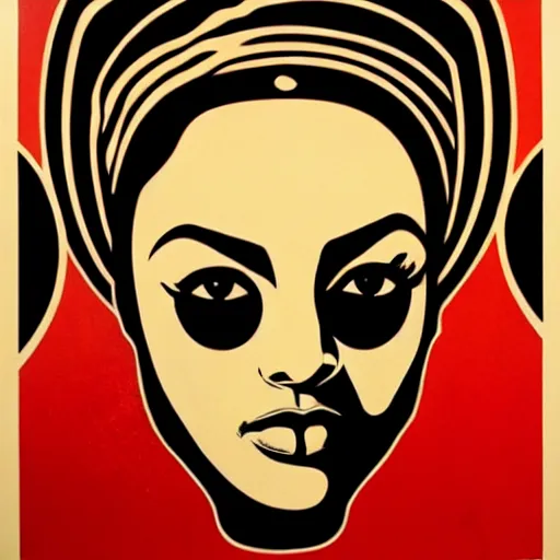 Image similar to graffiti by shepard fairey