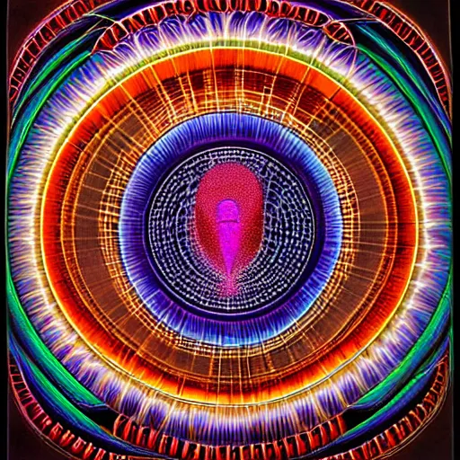 Image similar to the individual self forgetting it is the supreme self by alex grey