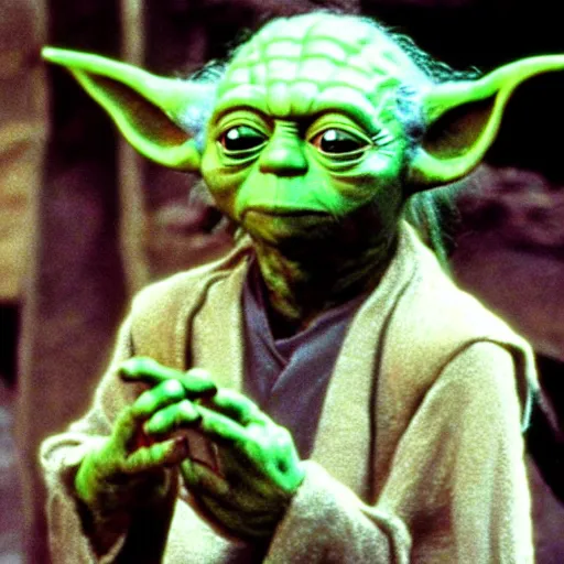 Prompt: 1 9 8 0 s photograph of yoda in the goonies