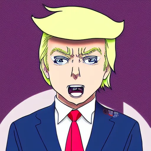 Image similar to donald trump as an anime character