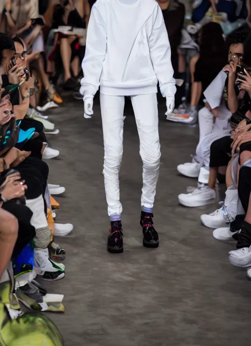 Image similar to hyperrealistic and heavy detailed balenciaga runway show of rick and morty , Leica SL2 50mm, vivid color, high quality, high textured, real life