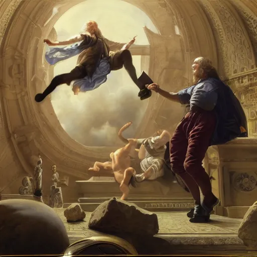 Prompt: isaac newton and leibniz fighting over calculus, detailed, centered, digital painting, artstation, concept art, donato giancola, joseph christian leyendecker, wlop, boris vallejo, breathtaking, 8 k resolution, extremely detailed, beautiful, establishing shot, artistic, hyperrealistic, octane render, cinematic lighting, dramatic lighting,