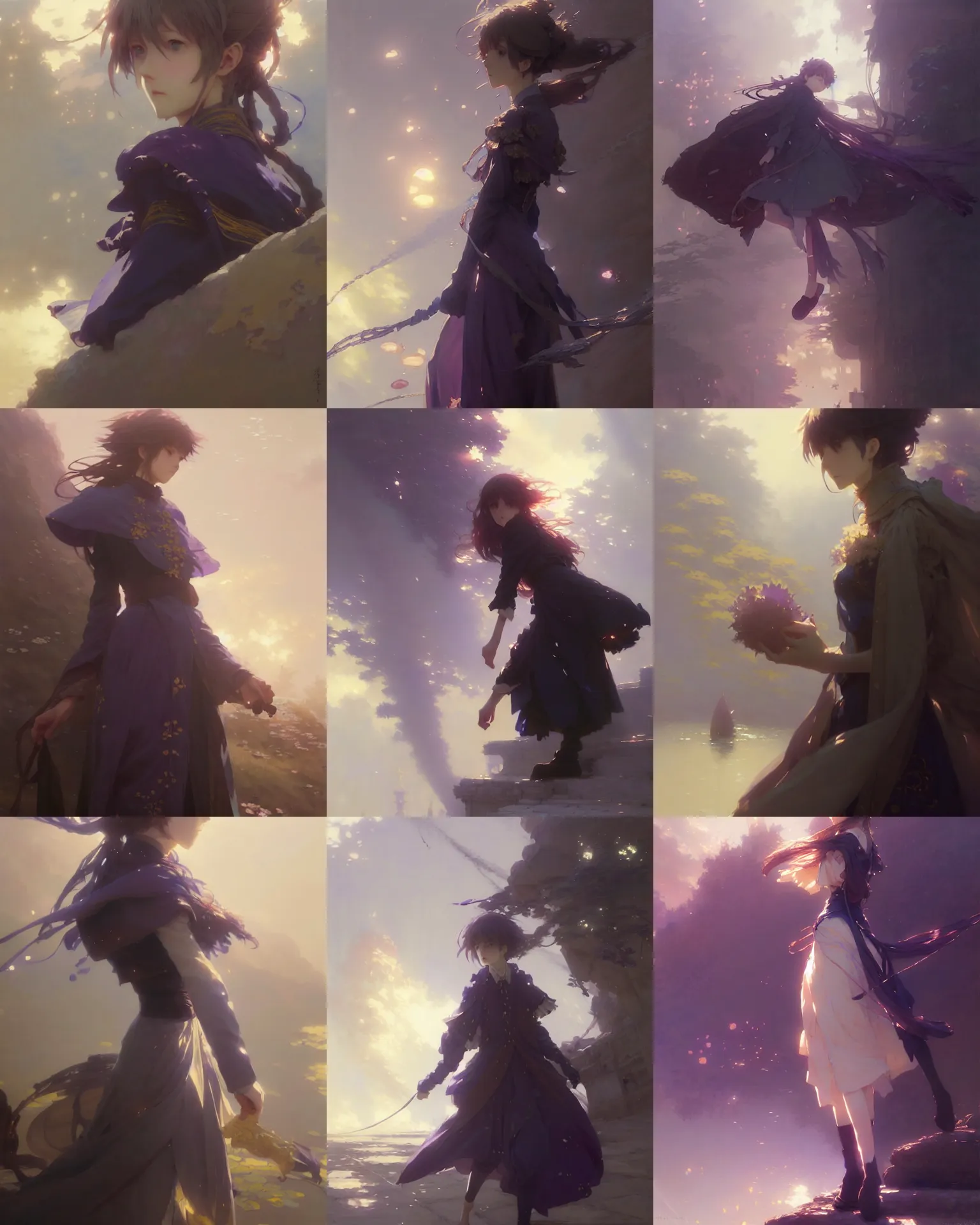 Image similar to female violet evergarden anime, intricate, sharp focus, illustration, highly detailed, digital painting, concept art, matte, art by ruan jia and wlop and greg rutkowski, masterpiece