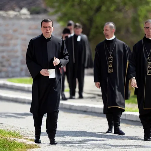 Prompt: aleksandar vucic as a priest