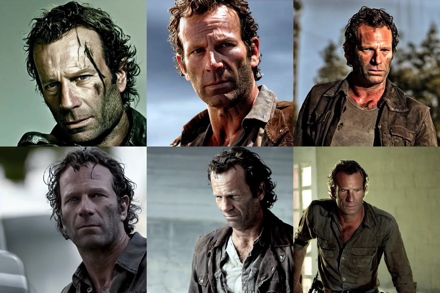 Prompt: Thomas Jane as Rick Grimes