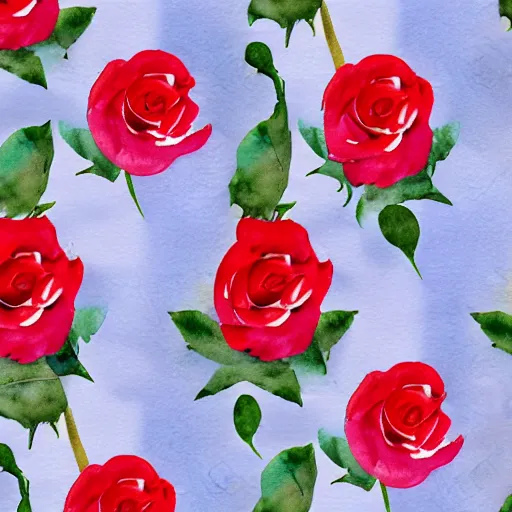 Image similar to watercolor red roses