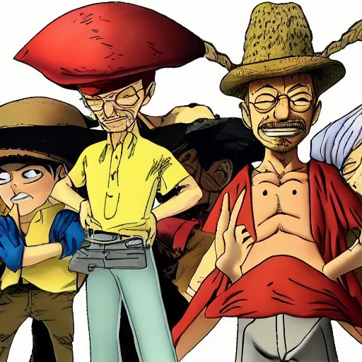 Image similar to walter white as luffy