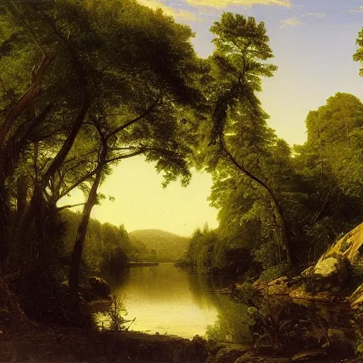 Image similar to scene of the catskill creek, frederic edwin church, asher brown durand