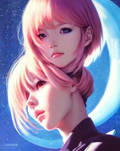 Image similar to portrait anime space cadet girl cute - fine - face, pretty face, realistic shaded perfect face, fine details. anime. realistic shaded lighting by ilya kuvshinov giuseppe dangelico pino and michael garmash and rob rey, iamag premiere, aaaa achievement collection, elegant, fabulous, eyes open in wonder