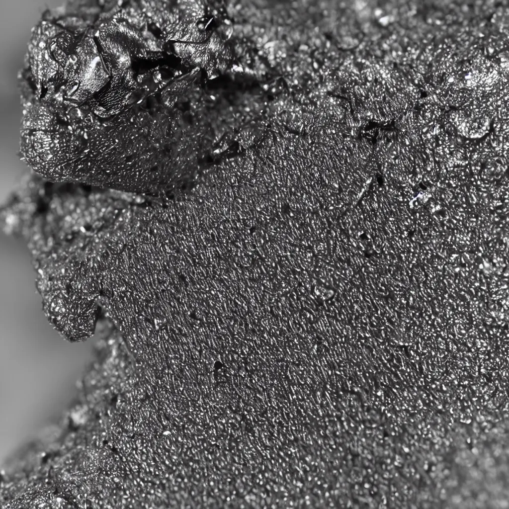 Prompt: extreme macro closeup of an ant head made of riveted sheet metal, professional macro photography, extreme contrast, very sharp, high detail, very detailed, high clarity