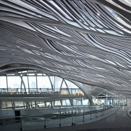 Image similar to dallas forth worth international airport designed by Zaha Hadid