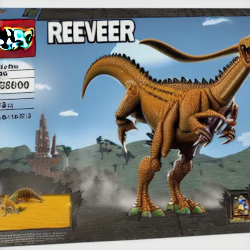 Prompt: Legoreaver dino