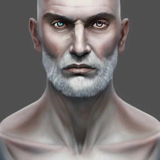 Image similar to a portrait of a man made entirely of marble, D&D, fantasy, elegant, hopeful, muscular, highly detailed, digital painting, artstation, concept art, smooth, sharp focus, illustration