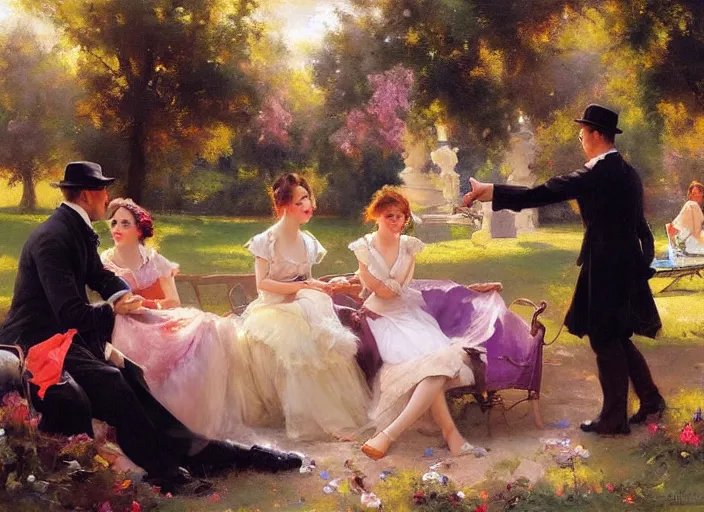 Image similar to meeting in the park by vladimir volegov and alexander averin and delphin enjolras and daniel f. gerhartz
