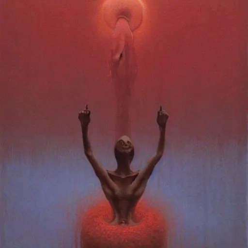 Prompt: spirit by zdzisław beksinski