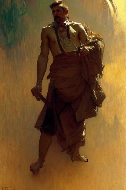 Image similar to attractive man, painting by gaston bussiere, craig mullins, greg rutkowski, alphonse mucha