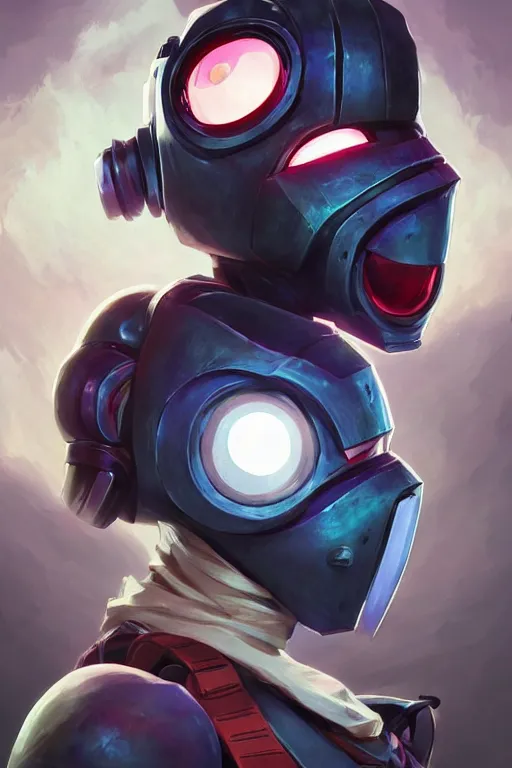 Image similar to epic mask helmet robot ninja portrait stylized as fornite style game design fanart by concept artist gervasio canda, behance hd by jesper ejsing, by rhads, makoto shinkai and lois van baarle, ilya kuvshinov, rossdraws global illumination radiating a glowing aura global illumination ray tracing hdr render in unreal engine 5