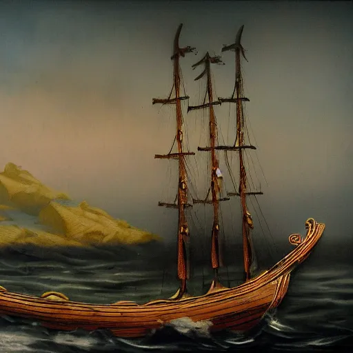 Image similar to viking longship in the sea, norse, history, wood