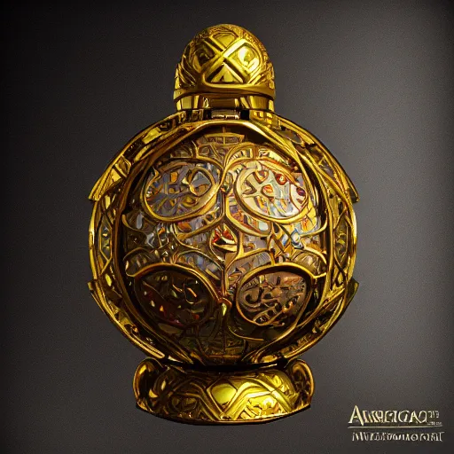 Image similar to magical artifact, faberge, intricate, artstation, dramatic lighting