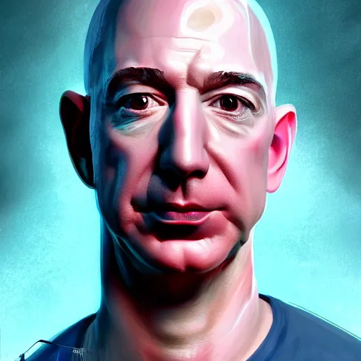 Prompt: portrait of jeff bezos as voldemort, au naturel, hyper detailed, digital art, trending in artstation, cinematic lighting, studio quality, smooth render, unreal engine 5 rendered, octane rendered, art style by klimt and nixeu and ian sprigger and wlop and krenz cushart.