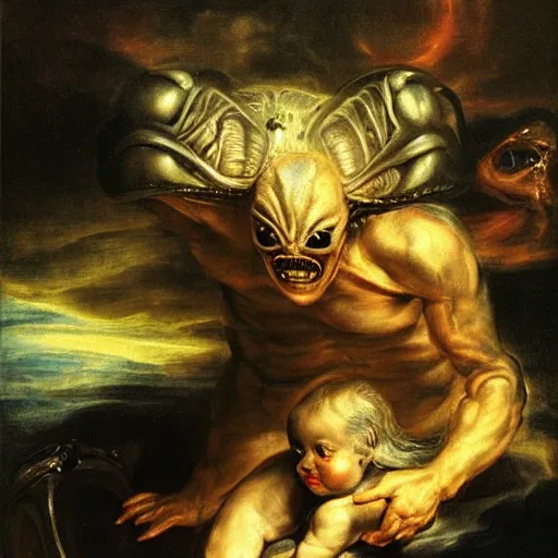 Image similar to alien by peter paul rubens