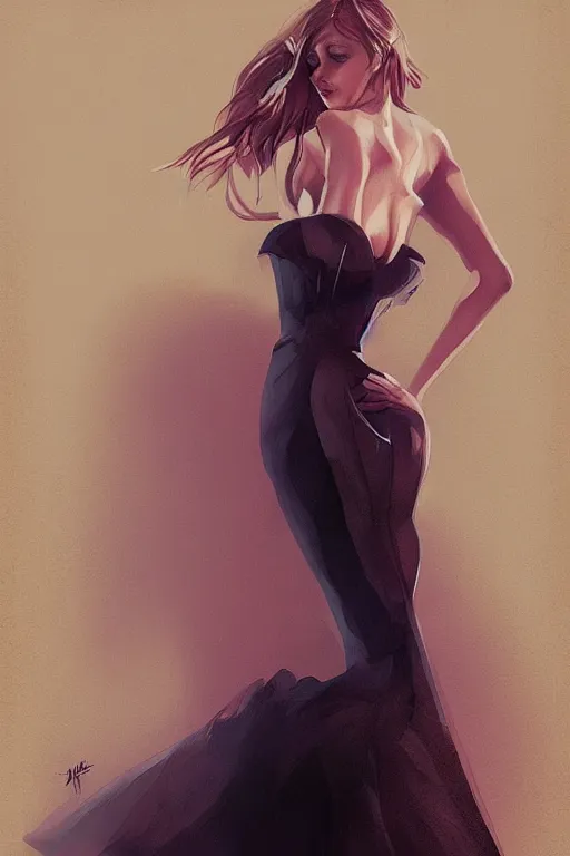 Prompt: Dress Portrait by Artgerm and WLOP