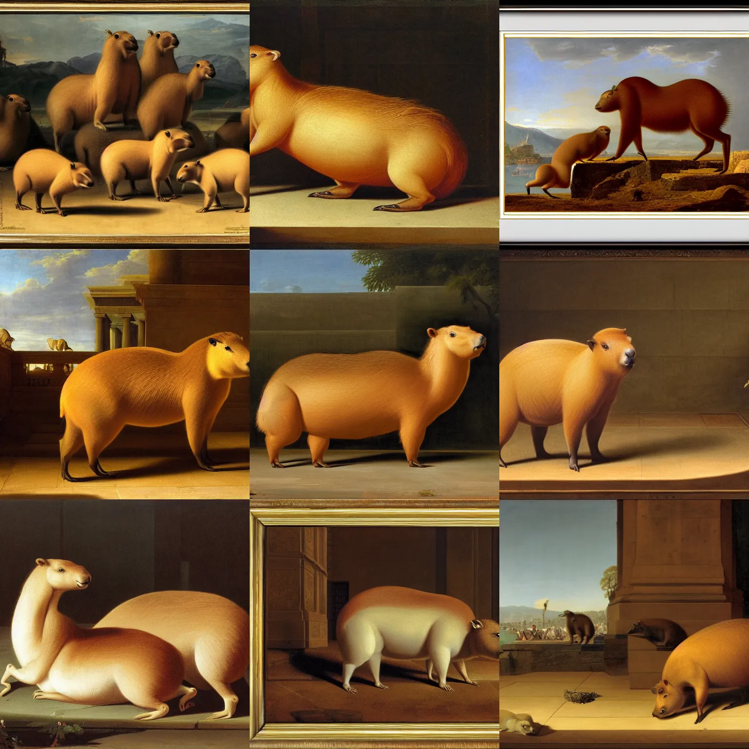 Prompt: an emperor capybara by jacques-louis david, neoclassical, high quality, detailed, 4k