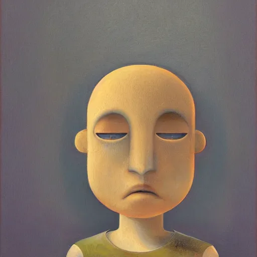 Image similar to a portrait of a character, by Shaun Tan