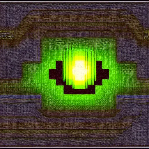 Image similar to lost into a black hole, 16 bits graphic, SNES platform game, low contrast