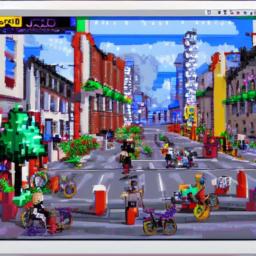 Image similar to pixeart cybrepunk street