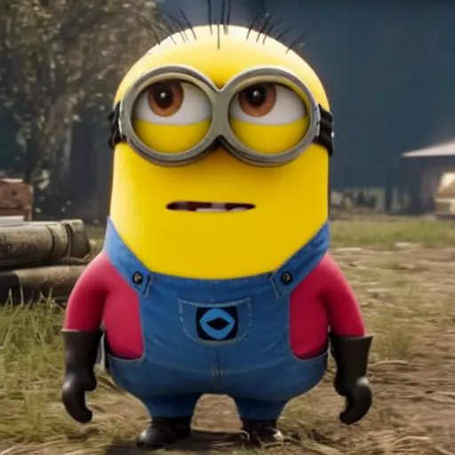 Image similar to Film still of a Minion, from Red Dead Redemption 2 (2018 video game)
