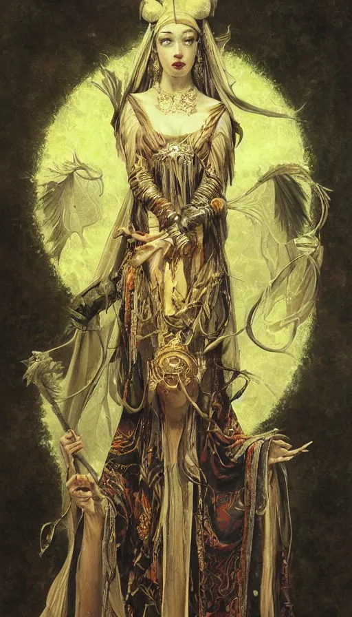 Prompt: the high priestess, art germ