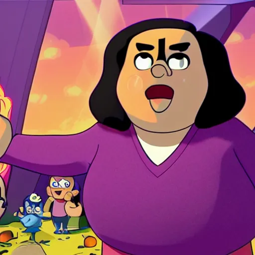 Image similar to a still from Steven universe starring Danny Devito