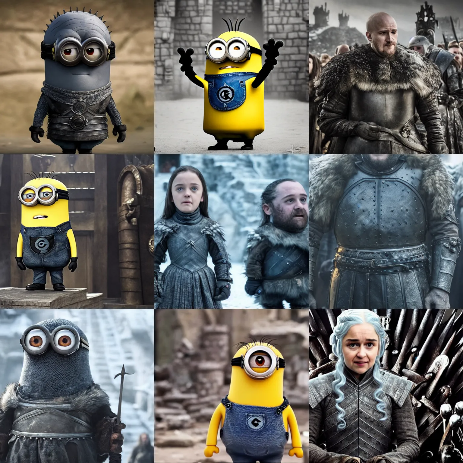 Prompt: a minion in game of thrones, 4k