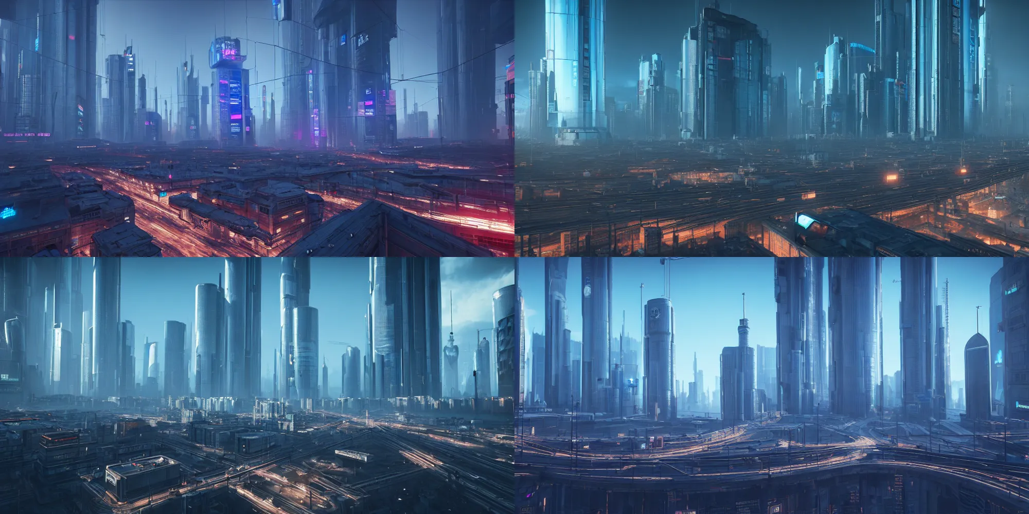 Prompt: city of the future in Russia, cyberpunk, 35mm photo, unreal engine, realistic, high detailed