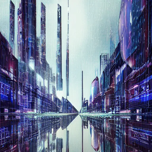 Image similar to futuristic city realism grafitti android utopia photorealism rain reflection cyber ,8k