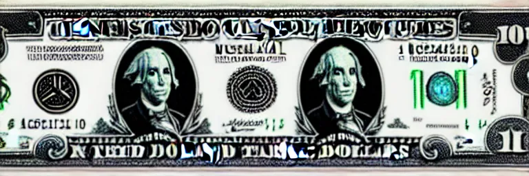 Image similar to lovecraftian dollar bill.