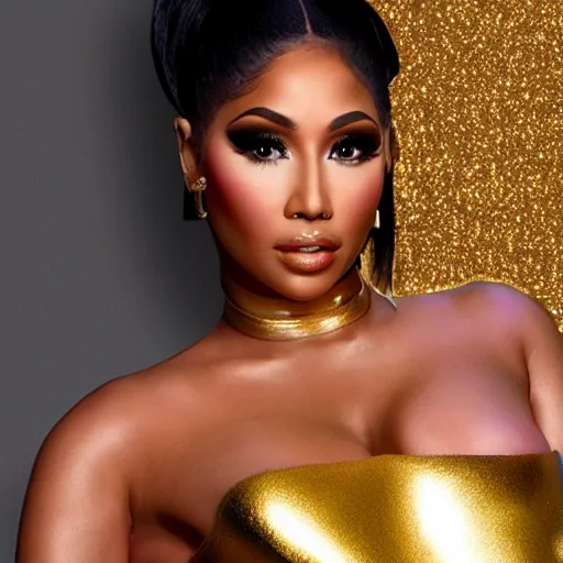 Image similar to gold bust of nicki minaj