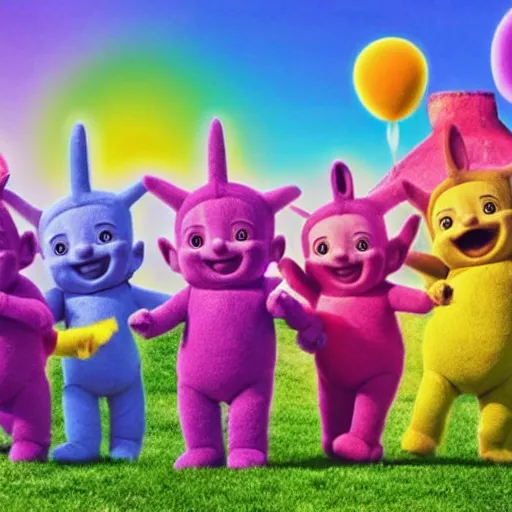 Prompt: Teletubbies babu friks