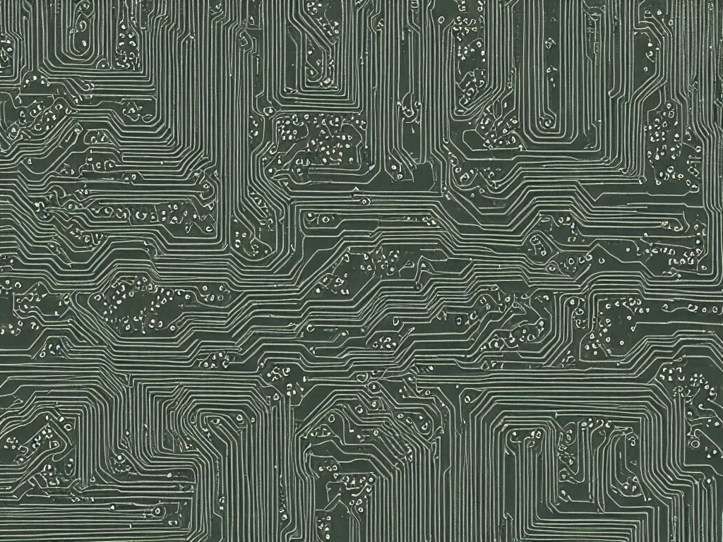 Prompt: modeled circuit board, clay material