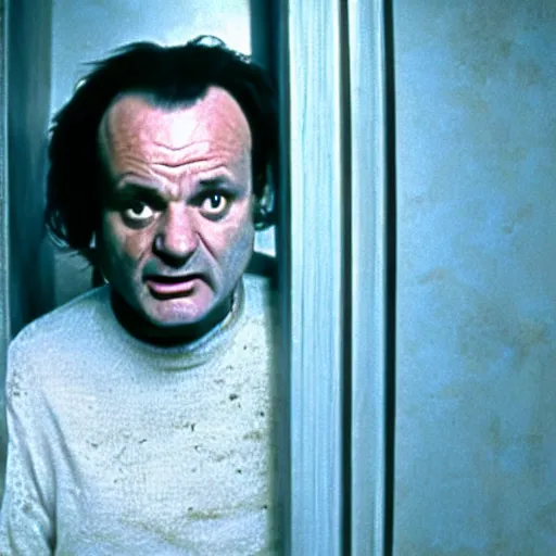 Image similar to bill murray plays jack torrance in the shining, movie still, promotional shot