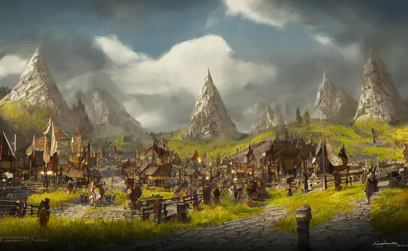 Prompt: whiterun in the style of pixar, disney, animated, cartoon, concept art, key art