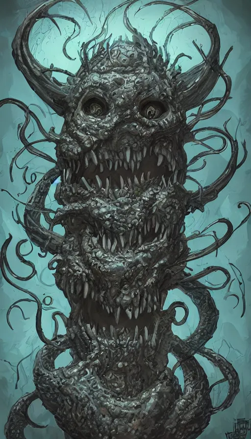 Prompt: monster lovecraft, artstation