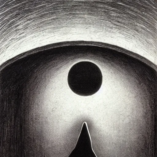 Prompt: a closeup of a hooded figure on a ferry in the underworld holding a small perfect sphere, charon, greek mythology, beksinski