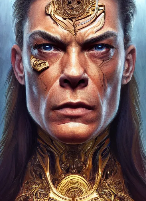 Prompt: symmetry!! jean claude van damme, machine parts embedded into face, intricate, elegant, highly detailed, digital painting, artstation, concept art, smooth, sharp focus, illustration, art by artgerm and greg rutkowski and alphonse mucha, 8 k