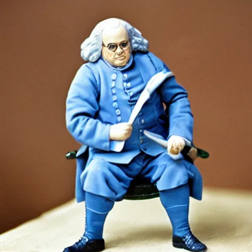 Prompt: “Benjamin Franklin as a 1980s action figure”