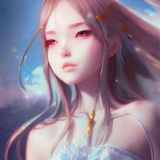 Prompt: realistic detailed semirealism beautiful gorgeous natural cute magical girl artwork drawn full HD 4K high resolution quality artstyle professional artists WLOP, Aztodio, Taejune Kim, Guweiz, Pixiv, Instagram, Artstation