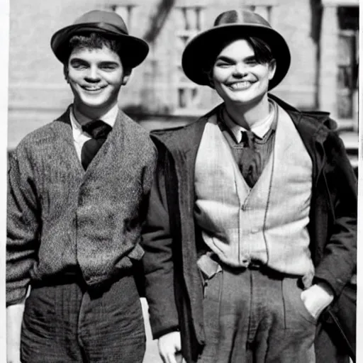 Image similar to Gilbert Blythe and johnny deep as college students