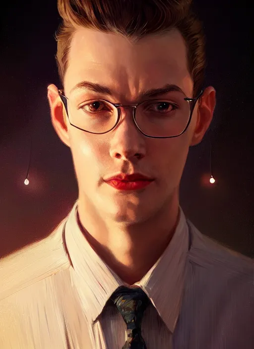 Prompt: portrait of dilton doiley, 1 9 5 0 s, intricate, elegant, glowing lights, highly detailed, digital painting, artstation, concept art, smooth, sharp focus, illustration, art by wlop, mars ravelo and greg rutkowski