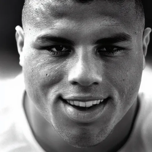 Prompt: real ronaldo nazario head and shoulders portrait by steve mccurry, year 2 0 0 0